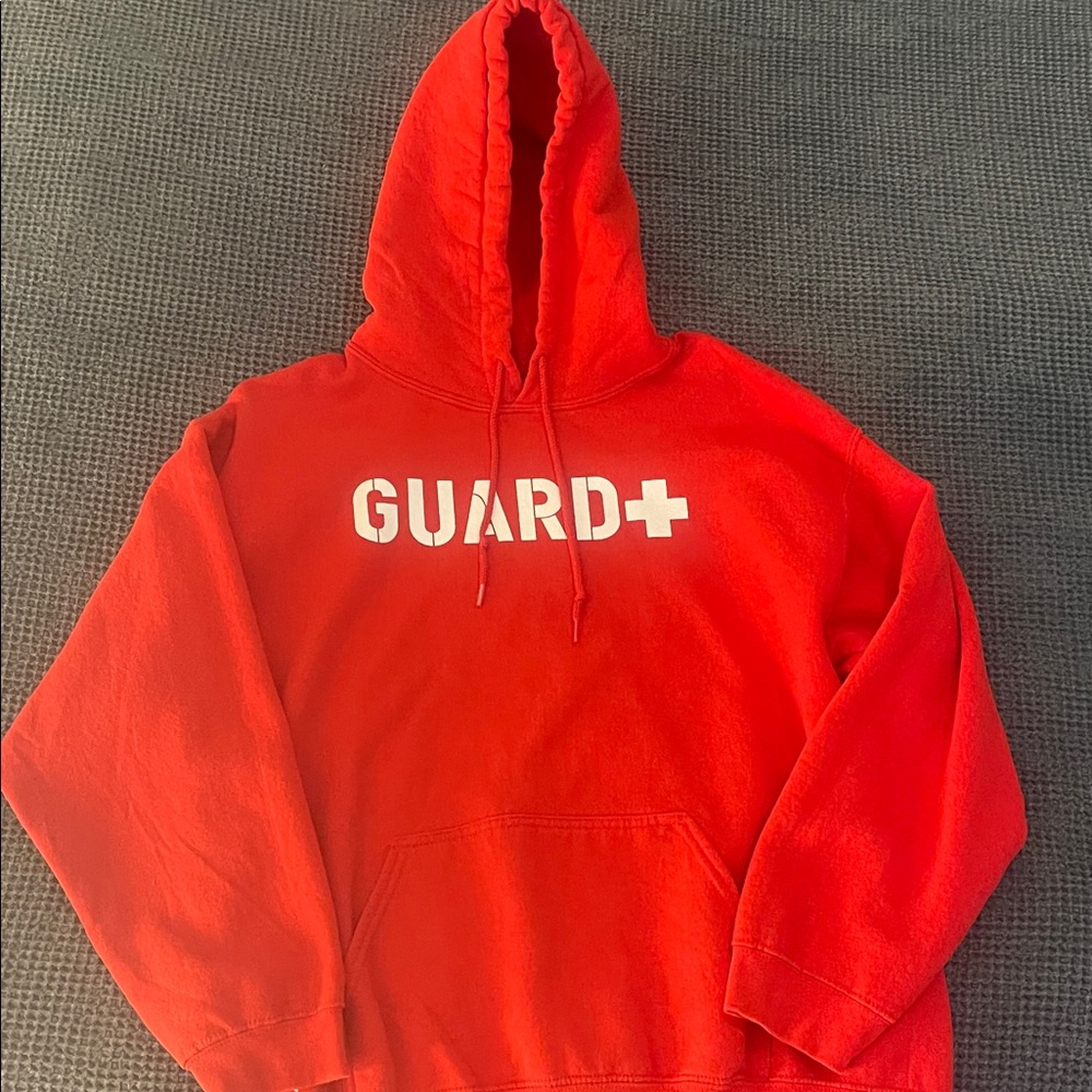 Gildan Red Hoodie with GUARD+ Front Print